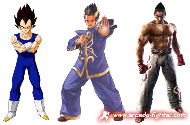 Vegeta Dragon Ball Z - Jin Chonrei Fatal Fury - Kazuya Tekken