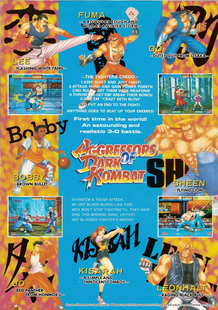Agressors Of Dark Kombat Boite Box Scatola Neo Geo Snk