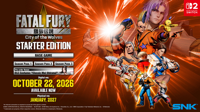 Lanzamiento Fatal Fury: City of the Wolves Nintendo Switch 2