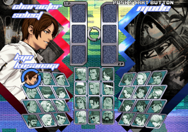 Menú de selección de personajes The King of Fighters Neowave