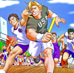Arte clave Batsu y Roy Rival Schools