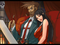 Ilustración fin modo historia Slayer Guilty Gear XX Accent Core Plus R