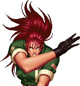 Retrato victoria Orochi Leona KOF '97