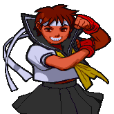 Retrato Dark Sakura Marvel Super Heroes Vs. Street Fighter